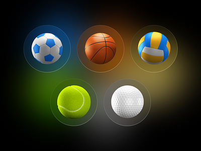 3D Icons Sports 3d graphic design icon mobile