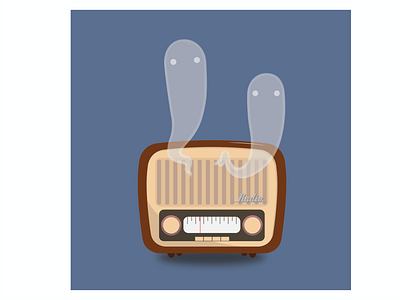 EVP Radio adobeillustator dribbbleweeklywarmup halloween illustrator vector art vector illustration