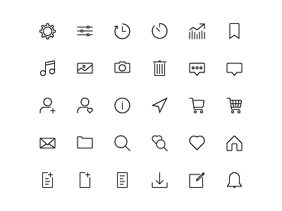 45 Free UI Icons app custom design free icons ios set ui ux web