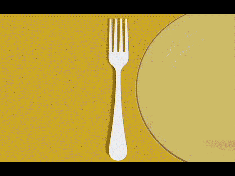 Spoon Fork Knife animation gif motion graphics transform transition utensil