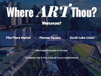 Where Art Thou Website design responsive travel ui user experience ux web design website