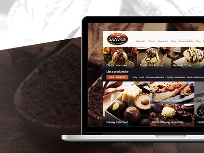 Santos confectionery | website design cake chocolate design grzegorz langner responsive website
