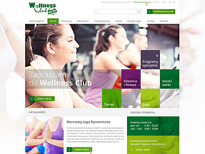 Wellness Club website design fitness langner rwd website wellness