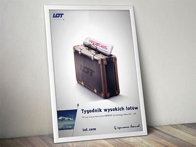 Key Visual LOT advert design key visual lot magazine paper poster print suitcase