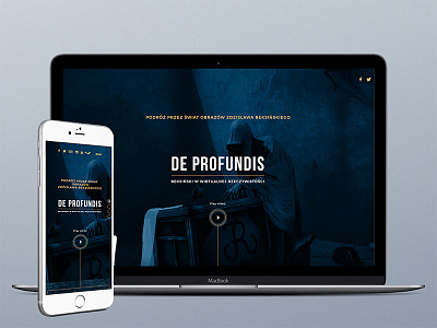 DeProfundis Website app blue deprofundis design fullpage photo product rwd vr web