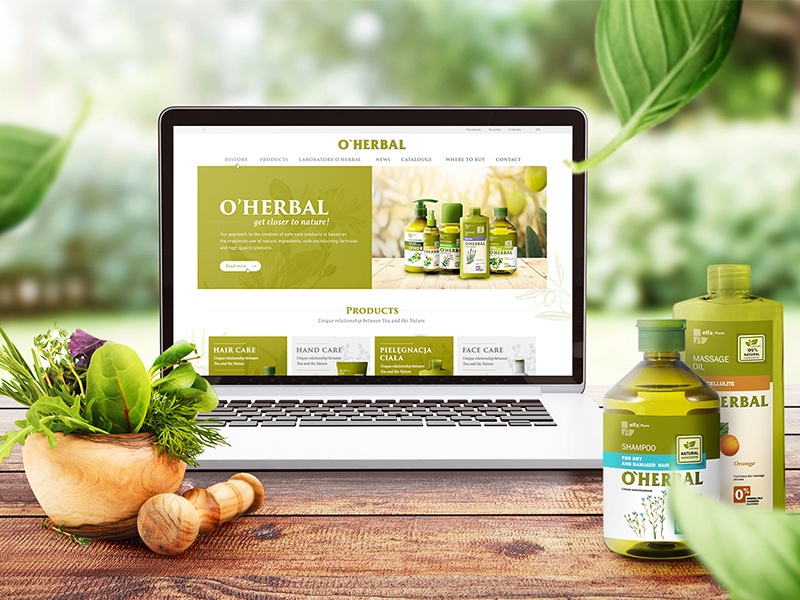 O'Herbal website by Grzegorz Langner on Dribbble
