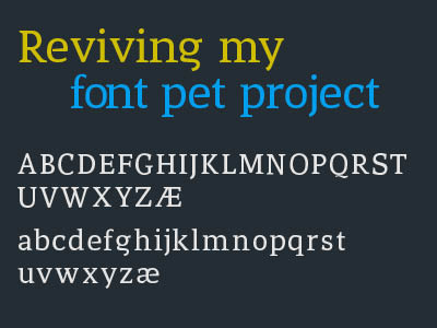Reviving my font font serif