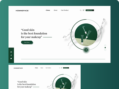 UI Design For Website - Cosmetic art branding design flat graphic design minimal typography ui ux web website