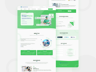 NewgenPharma project branding design green inspiration landing page landingpage ui ux web design webdesign