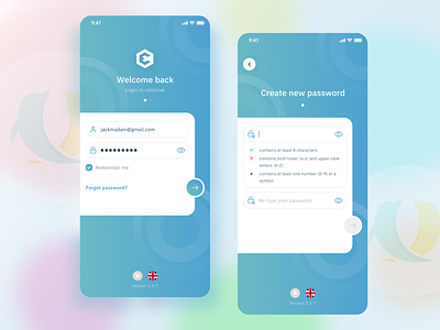 Log In & Register Mobile app design app app design branding design log in login mobile mobile design mobile ui register sign in sign up signin signup ui ux