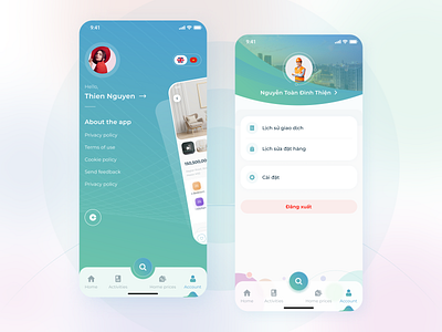 Mobile App Design account page app app design branding card design design inspiration minimal mobile mobile ui personal profile design profile ui trend trendy ui ux