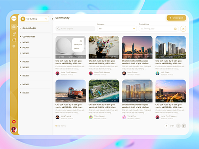 UI UX Website Design - Blog / Community Page - Grid view layout