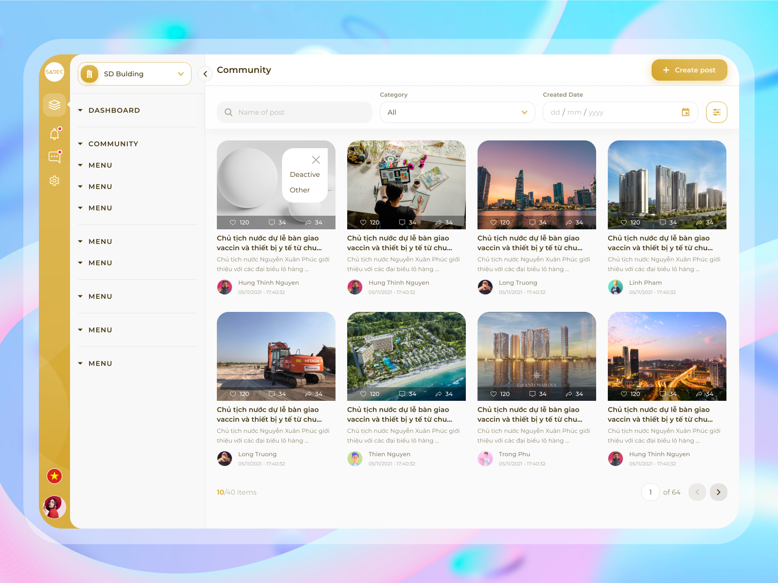 UI UX Website Design - Blog / Community Page - Grid view layout by Bui ...