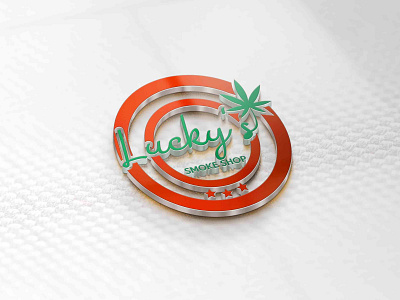 Lucky's a Smoke shop creative creative design creative design creative logo creativity design icon illustration lettering vector