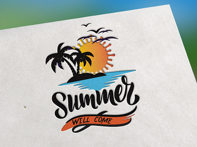 SUMMER COME branding creative creative design creative design creative logo creativity design logo vector