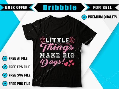 Little thing make big day abstract apparel art background banner black clothing creative design creativity greeting happy heart shirt t shirt t shirt art t shirt design t shirt designer typography