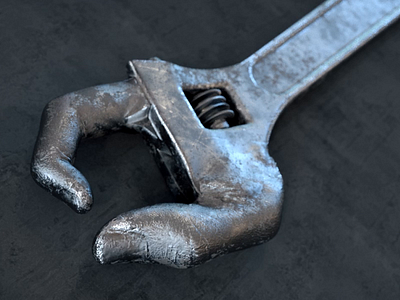 Hand wrench 3d 3d animation 3danimation character cinema4d disney houdini maya motiondesign motiongraphics weird