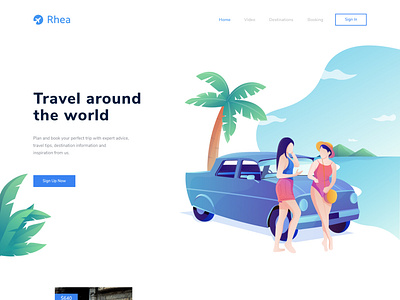 Rhea Travel Landing Page