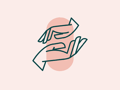 hands branding circle hand hands help helping icon icon design iconography illustration linework logo logodesign nurture oval rough solid vector