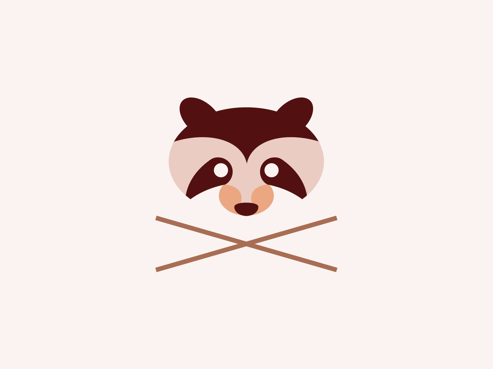 Cinnamon Raccoon animal bandit branding character cinnamon circles face head icon identity illustration logo pirate raccoon trash panda vector
