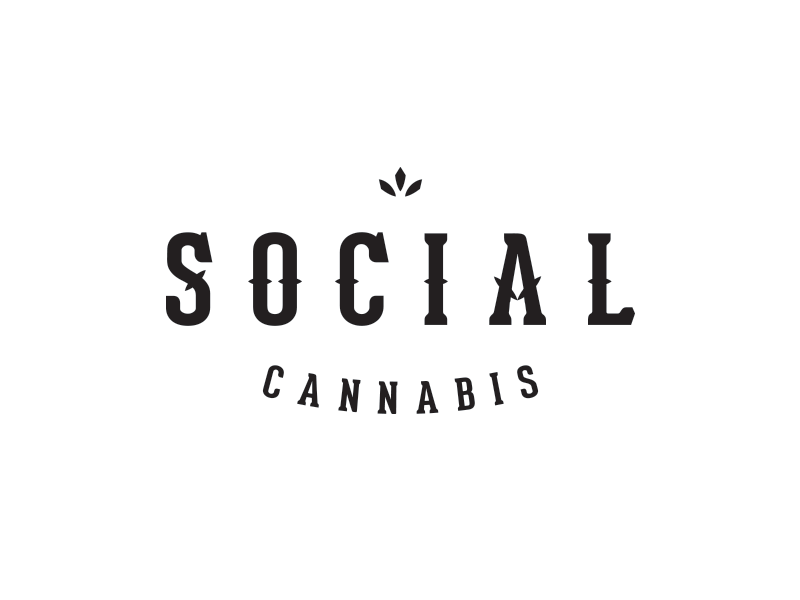 Social Cannabis WIP bud cannabis circle exploration icon leaves logo marijuanna social typography weed wip