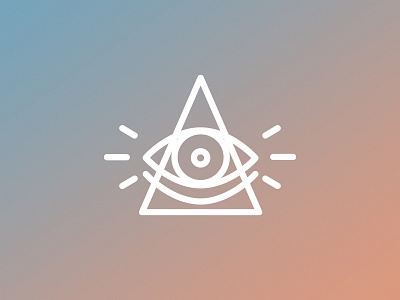 eye eye eye of providence eyeball icon illustration logo stare triangle vector