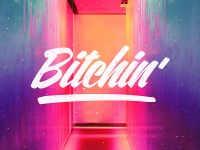 Bitchin' bitchin script stranger things type typography vector word