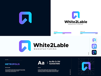 White2Lable Manufacturing || Logo Branding app brand identity design branding design graphic design icon logo logo design minimal typography vector