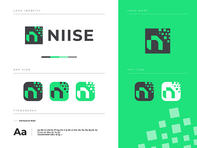 NIISE - Logo Branding app icon app icon logo app logo brand identity brand identity design branding icon letter logo logo logo design logodesign logotype modern logo n mark