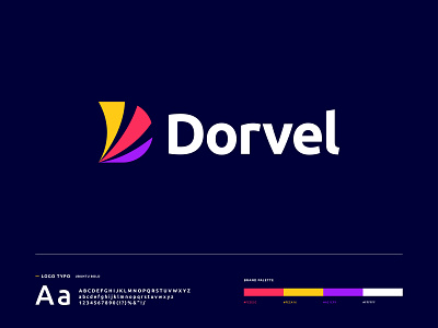 Dorvel - Logo Branding app icon app logo brand identity brand identity design branding d d logo icon letter d logo logo logo design minimal modern logo