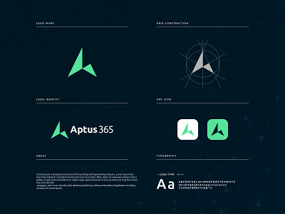 Aptus365 - logo Branding a logo a mark app logo brand identity brand identity design branding graphic design icon logo logo design minimalist minimalist logo modern logo