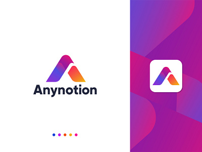 Anynotion - logo Branding a a mark a modern logo app icon logo app logo brand identity brand identity design branding logo logo design logotype minimalist minimalist logo modern logo