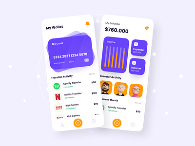 Ui design E-wallet 3d animation apps branding elegant illustration inspiration logo mobile motion graphics simple thefutur typography ui uiinspiration ux vector white