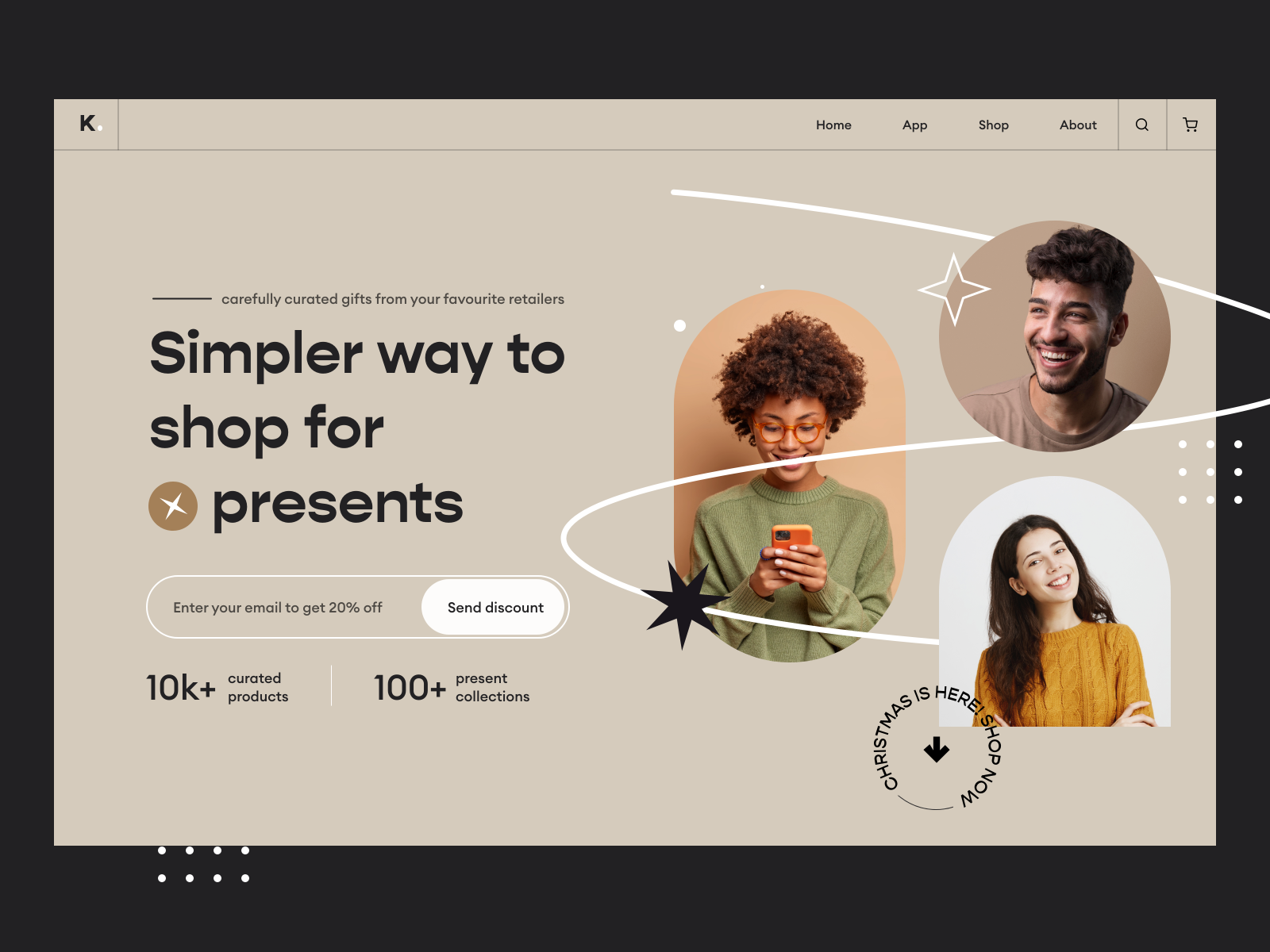 Gift Shop Ecommerce Hero Section By UI Adrian Adrian Kuleszo On 