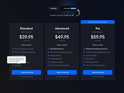 Daily UI #015 - Switcher Pricing Page clean clean ui daily ui dailyui dark ui design flat minimal modern pricing pricing page pricing plans simple switch switcher ui ux web website