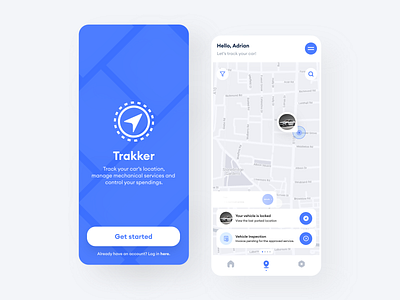 Location Tracker Mobile Car Tracking App - Daily UI #020