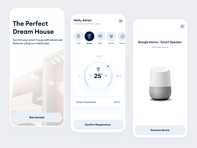 Smart Home monitoring app - Mobile UI Design
