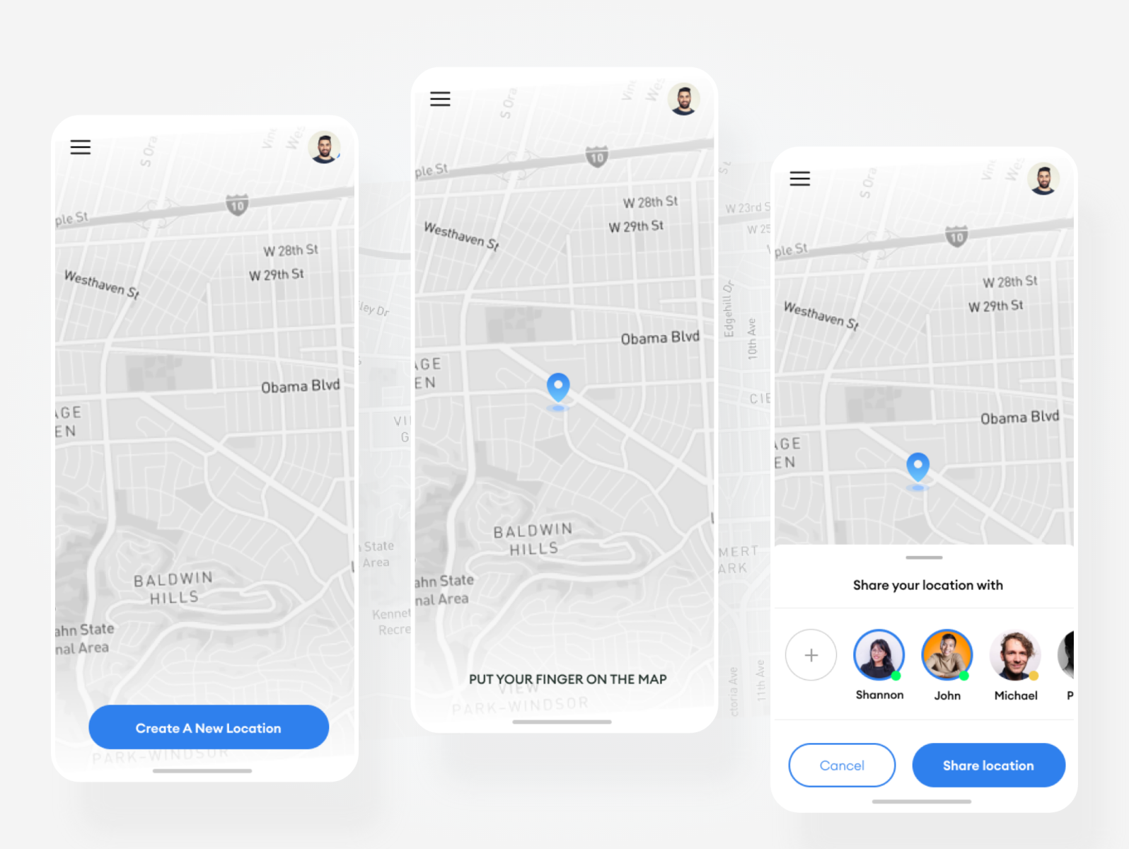 Daily UI #029 - Map App by UI Adrian (Adrian Kuleszo) on Dribbble