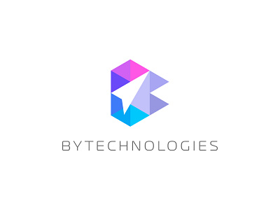 Bytechnologies abstract colorful letter b tech technologies