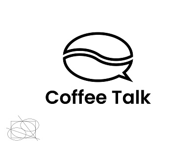 Coffe Talk basic branding coffee illustrator logo minimalist talk