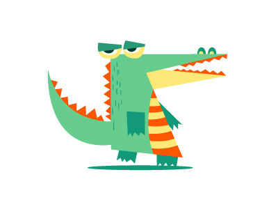 crocodile animals crocodile green illustration nature orange vector