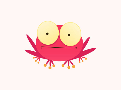 Toad #1 animals illustrator nature pink toad vector yellow