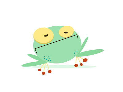 Toad #2 animals green illustrator nature toad vector yellow