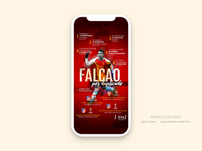 Infographic Falcao García champions champions league colombia europe falcao futbol madrid monaco red soccer