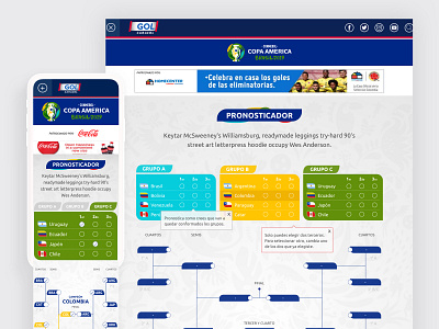 Pronosticador Copa América Brasil 2019 america brasil desing green pronosticador ui uidesign ux uxdesign