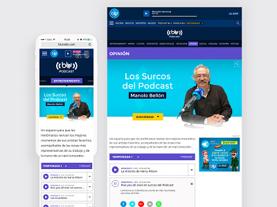 Podcast Blu Radio design designer desktop podcast radio ui uidesign ux