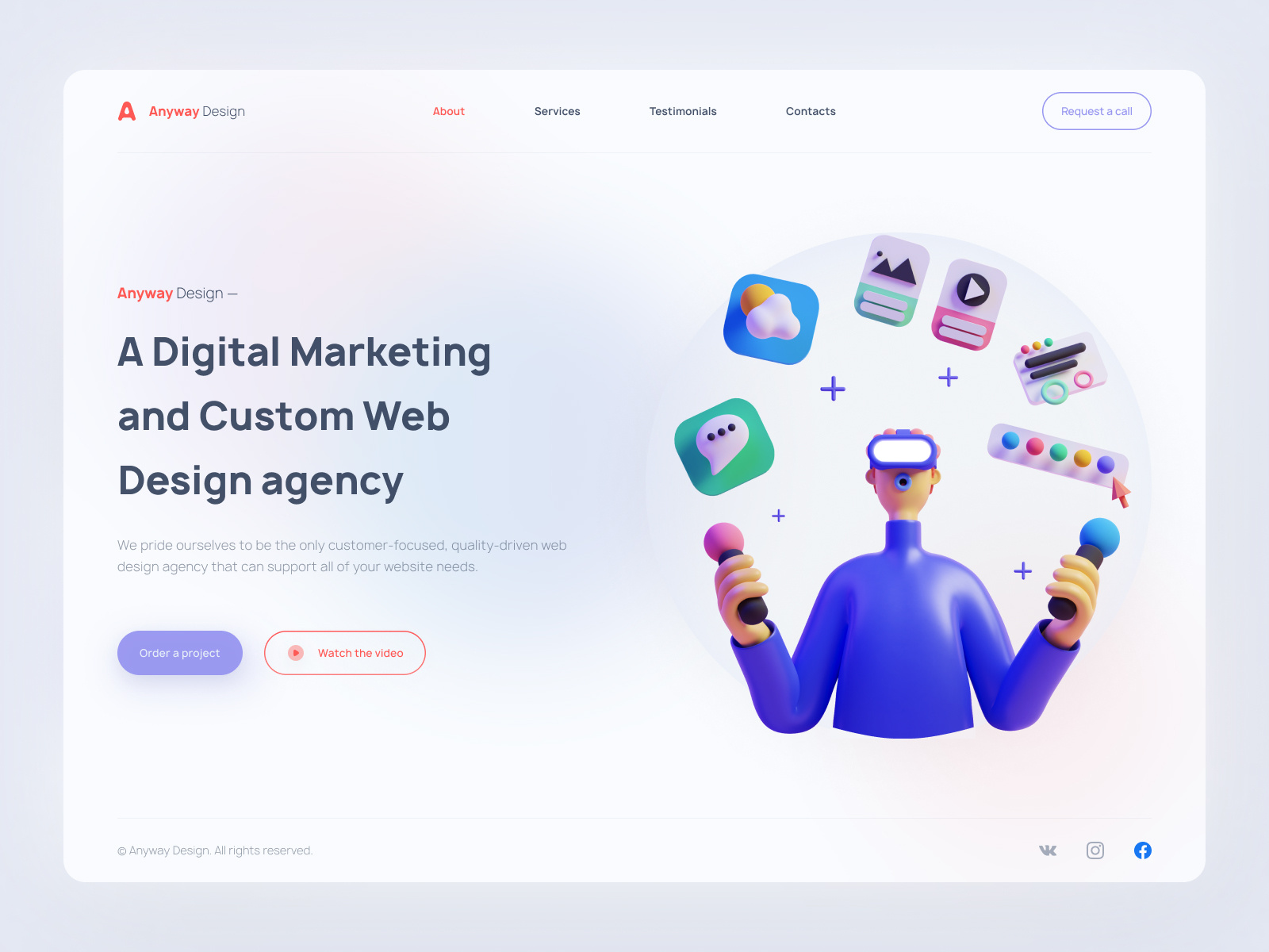 Design Agency by uixZubov. on Dribbble