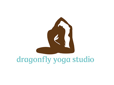 Dragonfly Yoga Studio logo identity design logo