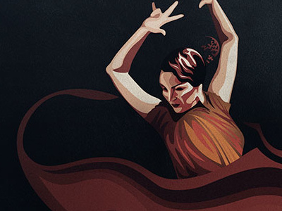 Flamenco Night Poster illustration poster