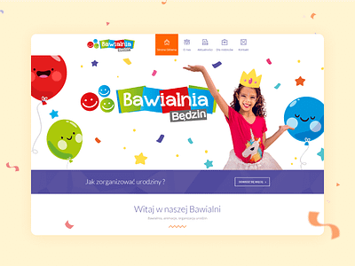 Website for local kindergarten branding header web